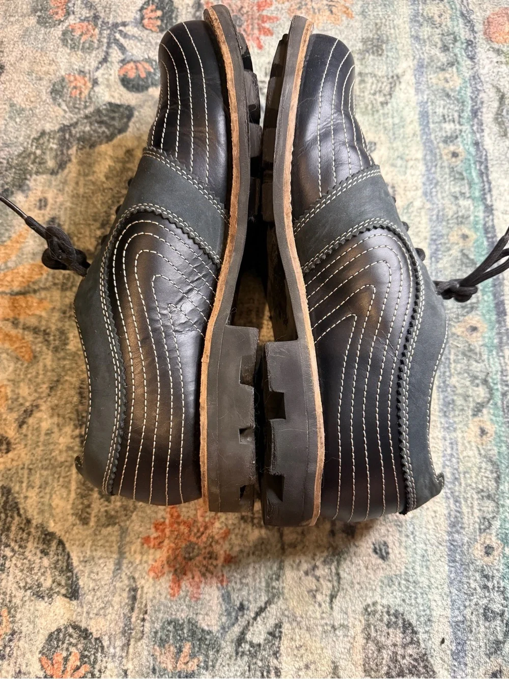 John Fluevog Vintage Radio Derby Men's Black Lace-Up Dress Shoes - size 12